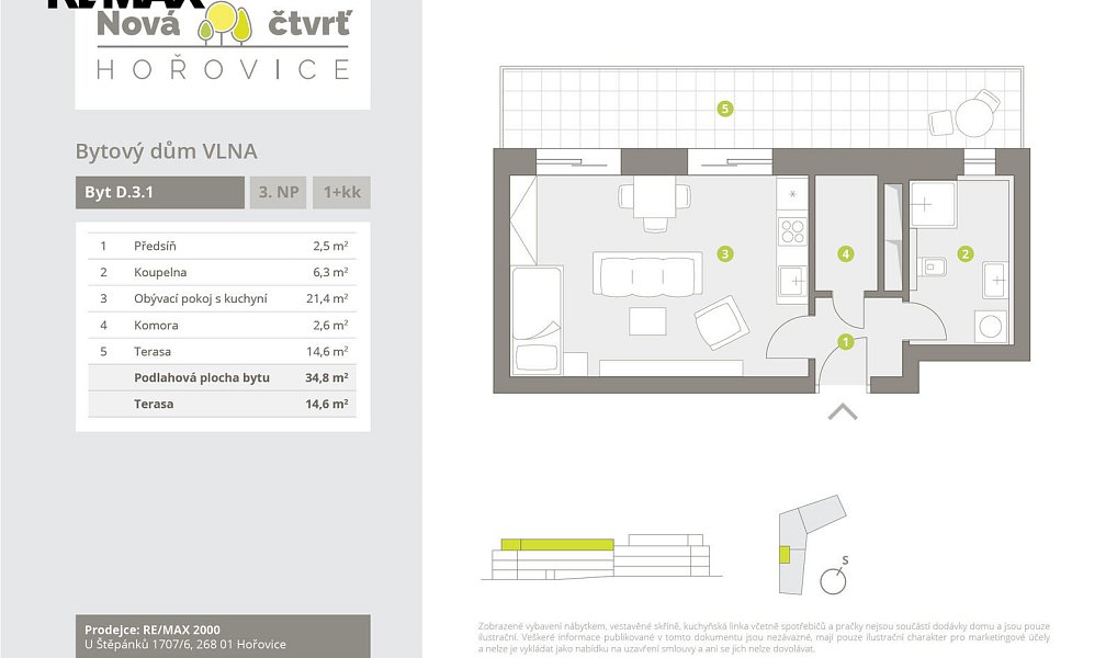 Prodej bytu 1+kk 32 m², Hořovice – náhled fotky 11