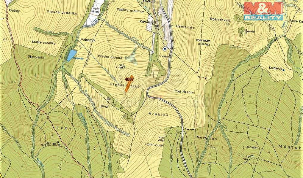 Prodej pole 1 114 m², Korytná – náhled fotky 2
