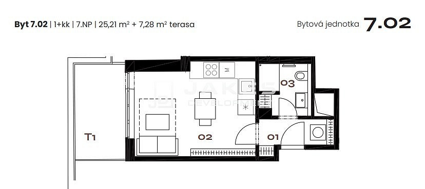 Prodej bytu 1+kk 25 m² – fotografie 2