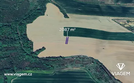 Prodej pole 1 043 m², Kunín, okres Nový Jičín