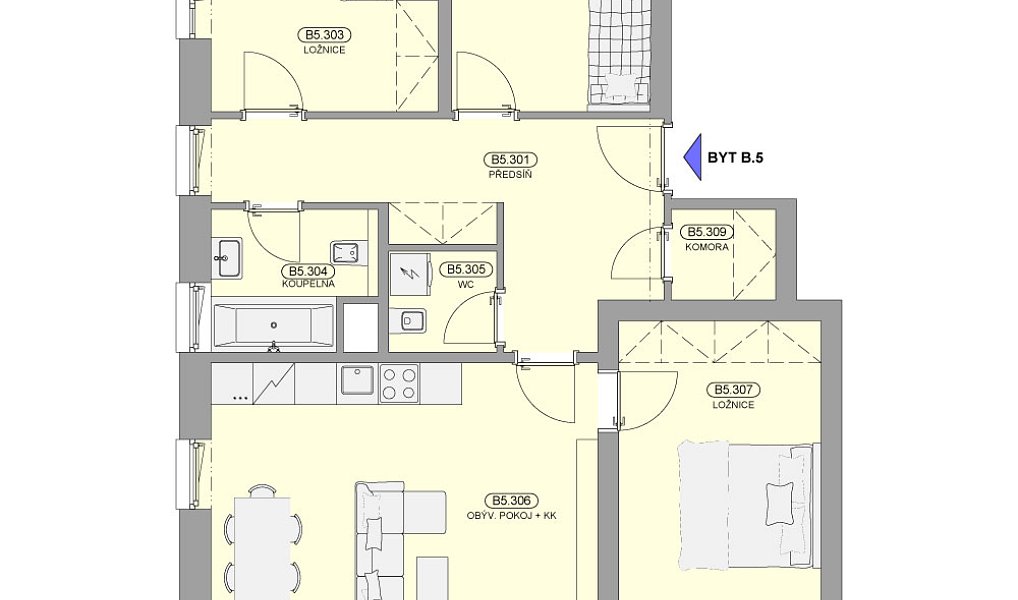 Prodej bytu 4+kk 80 m², Hanušovice – náhled fotky 2