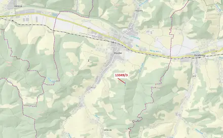 Dražba pozemku 655 m², Hovězí