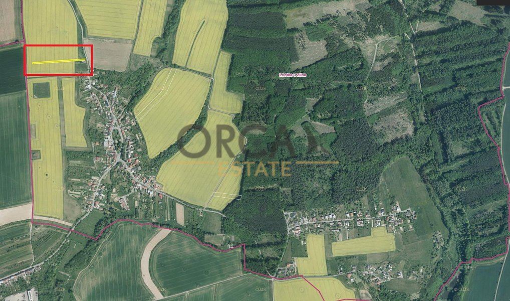 Prodej pole 905 m², Zlín – náhled fotky 3