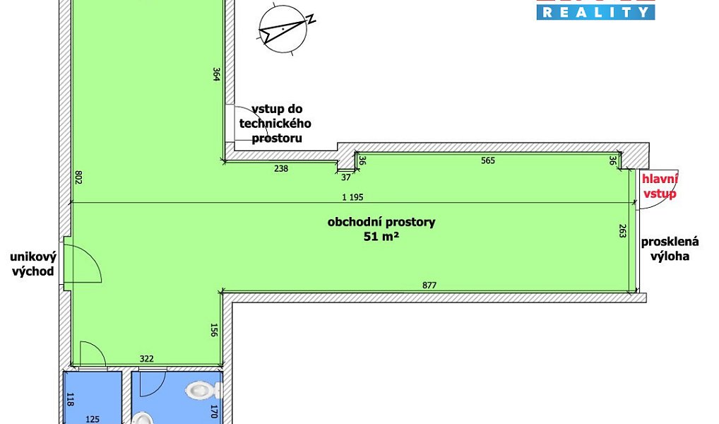 Pronájem obchodních prostor 55 m², Ostrava – náhled fotky 2