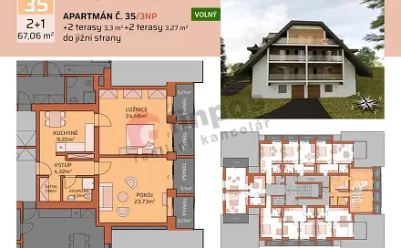 Prodej bytu 2+1 67 m², Benecko - Štěpanická Lhota, okres Semily