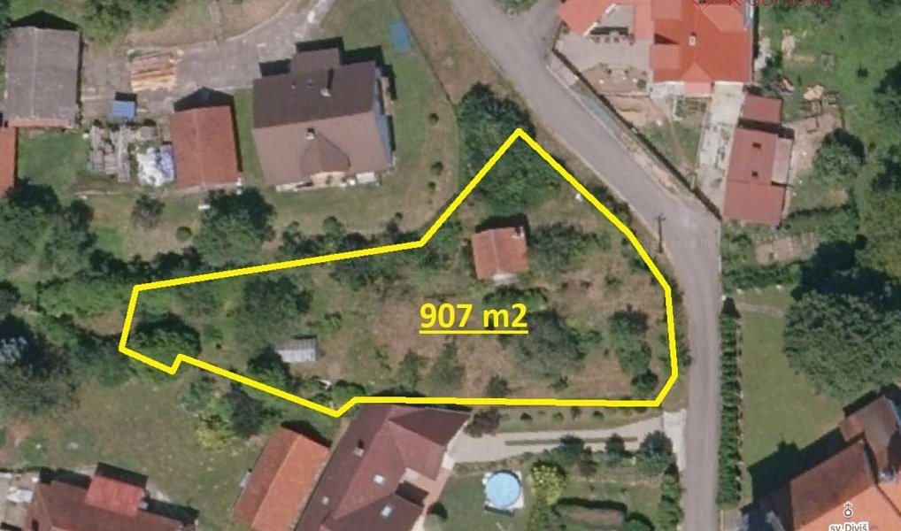 Prodej stavebního pozemku 907 m², Horní Lhota – náhled fotky 2