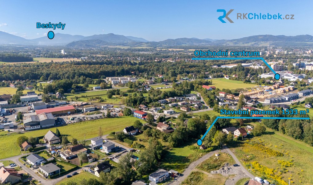 Prodej stavebního pozemku 1 533 m², Frýdek-Místek – náhled fotky 2