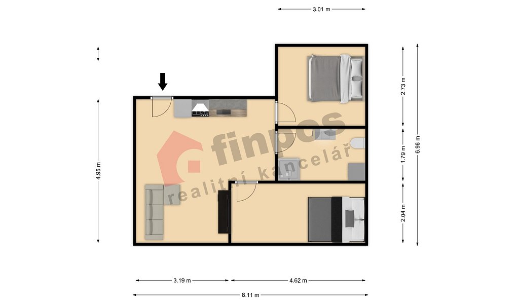 Prodej bytu 3+kk 41 m², Netvořice – náhled fotky 5