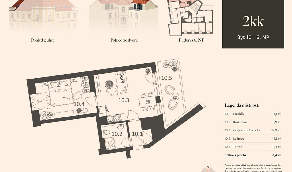 Prodej bytu 2+kk 41 m², Praha – náhled fotky 3