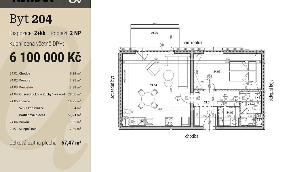 Prodej bytu 2+kk 60 m², Plzeň – náhled fotky 2