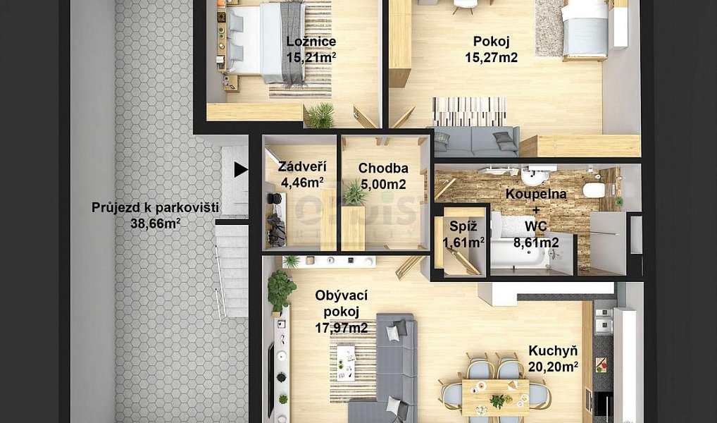 Prodej bytu 3+kk 102 m², Nové Strašecí – náhled fotky 2