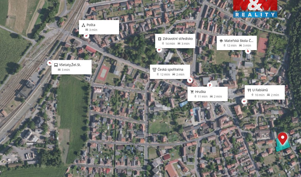 Prodej stavebního pozemku 1 190 m², Všetaty – náhled fotky 9