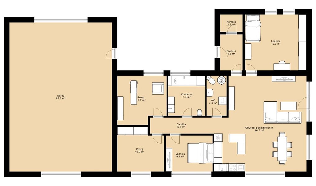 Prodej domu 216 m² s pozemkem 1 768 m², Kaplice – náhled fotky 19