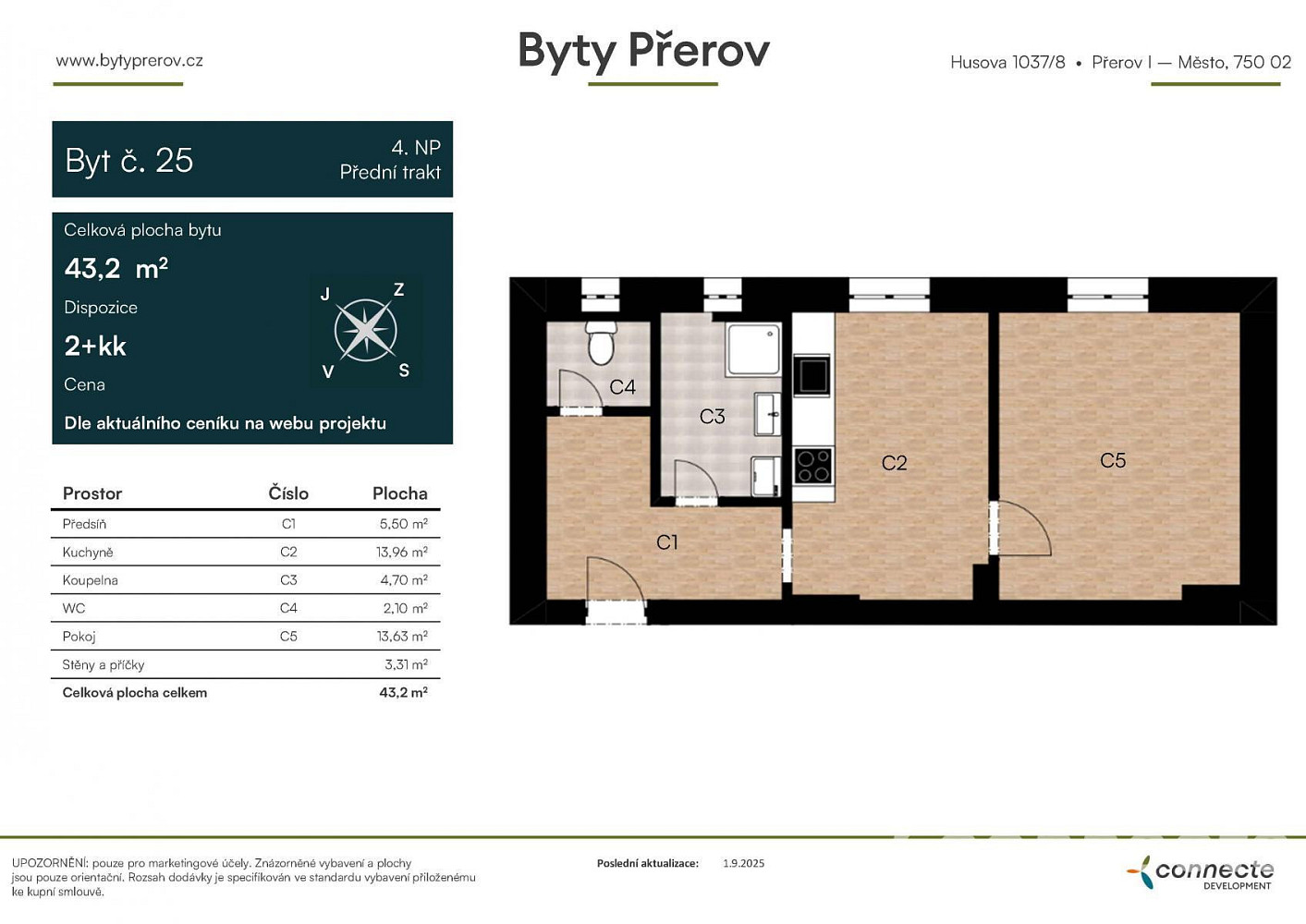 Prodej bytu 2+kk 43 m² — photo 3