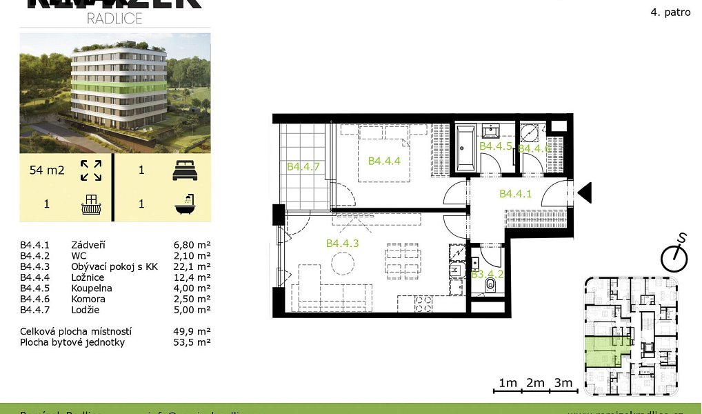 Pronájem bytu 2+kk 54 m², Praha – náhled fotky 18