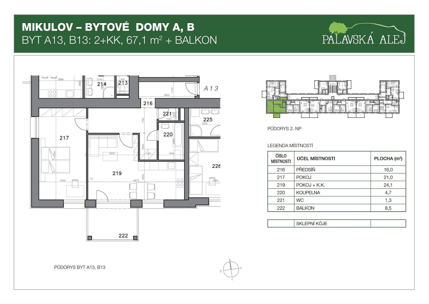 Pronájem bytu 2+kk 67 m² – fotografie 3