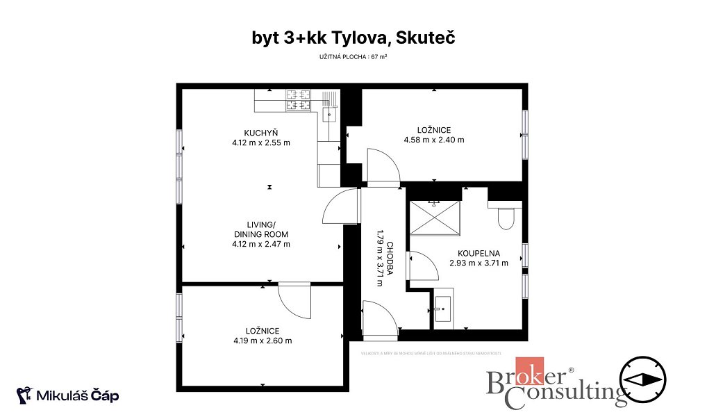 Prodej bytu 3+kk 67 m², Skuteč – náhled fotky 14