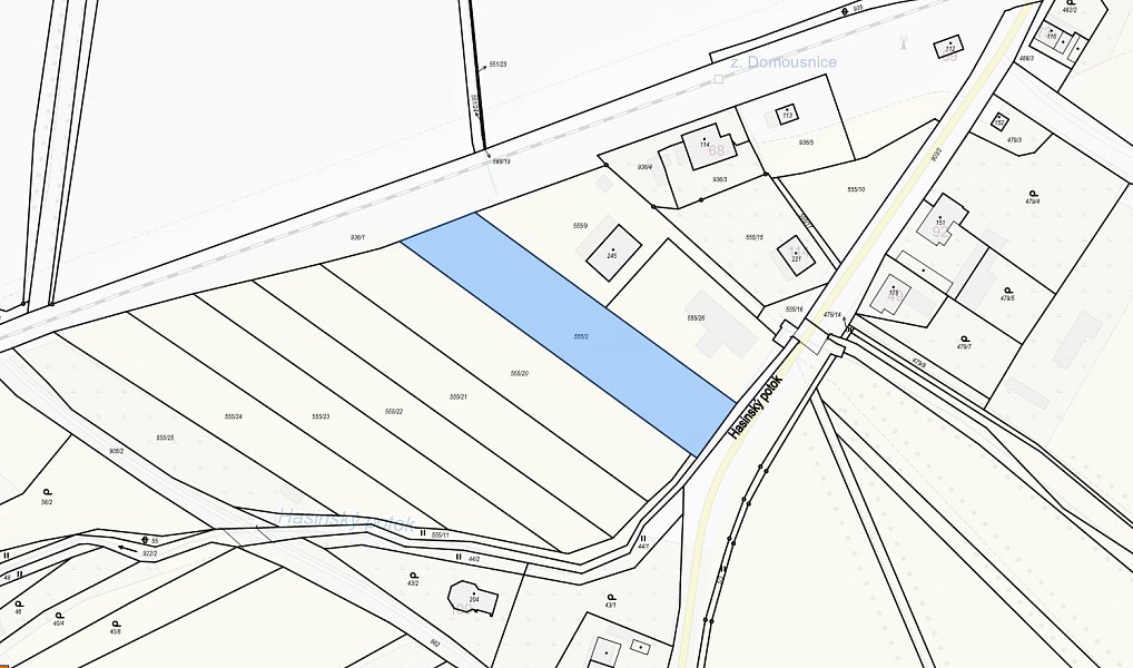 Prodej stavebního pozemku 2 612 m², Domousnice – náhled fotky 15