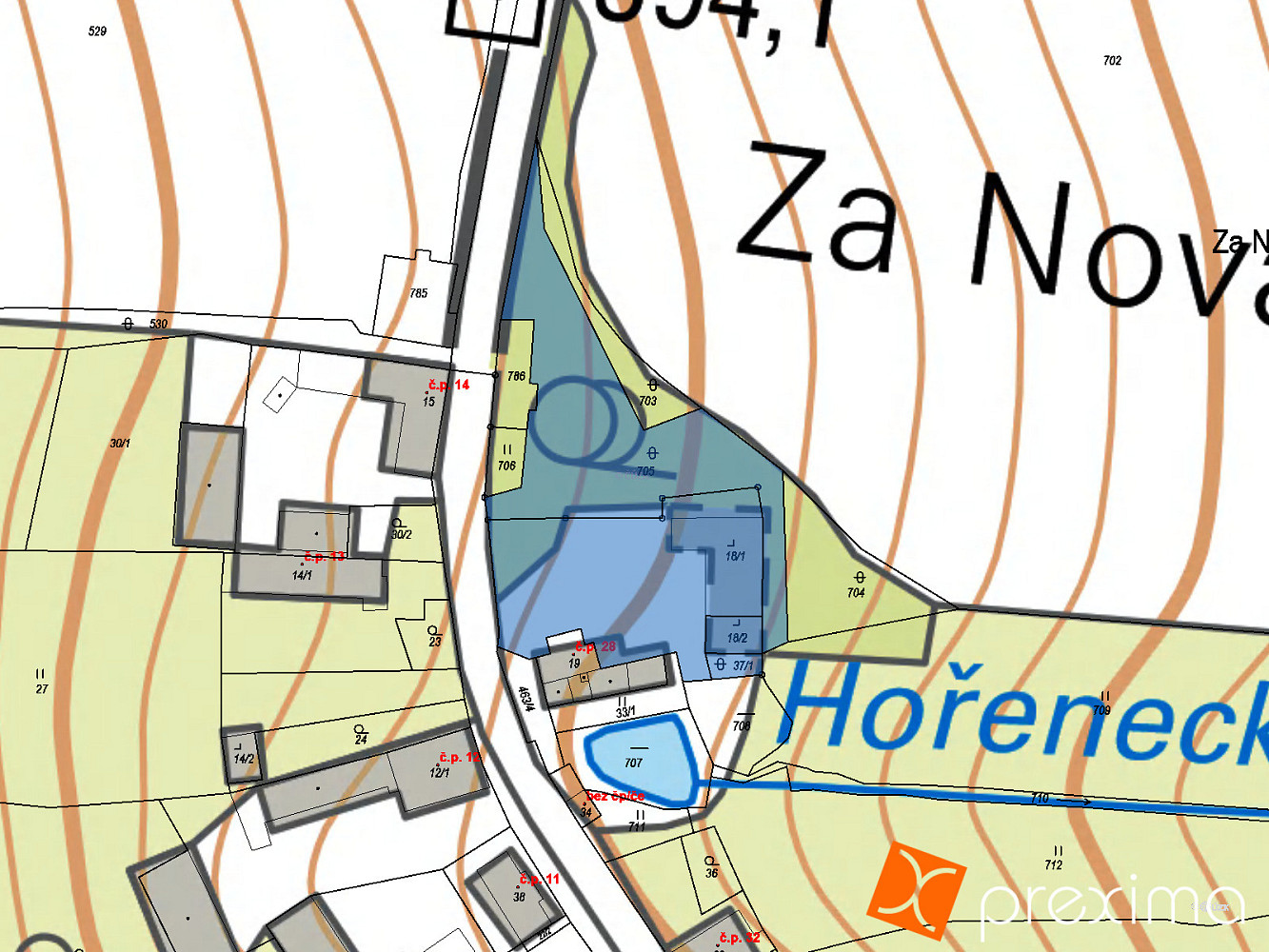 Prodej stavebního pozemku 442 m² – fotografie 3