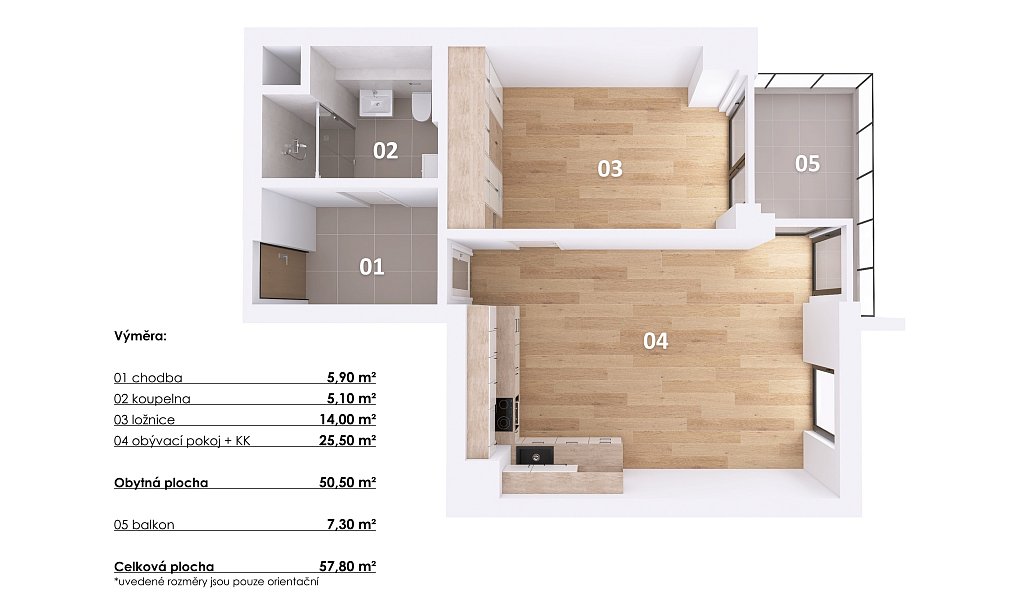 Pronájem bytu 2+kk 51 m², Praha – náhled fotky 18