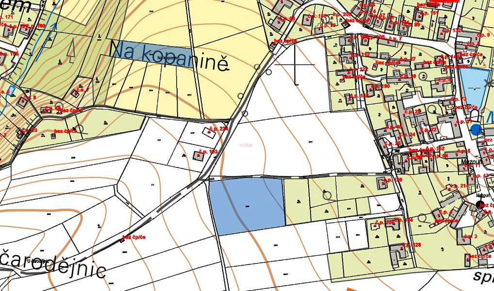 Prodej stavebního pozemku 2 093 m², Mezouň – náhled fotky 4