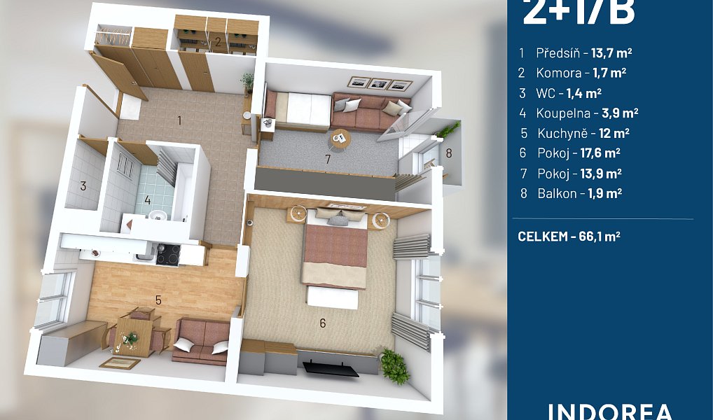 Prodej bytu 2+1 66 m², Tábor – náhled fotky 21