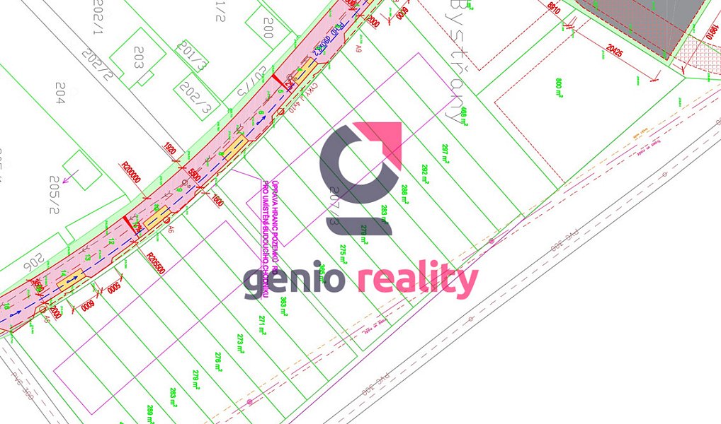 Prodej stavebního pozemku 5 948 m², Bystřany – náhled fotky 3