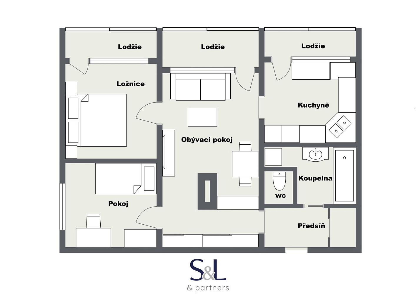 Pronájem bytu 3+1 63 m² — photo 3