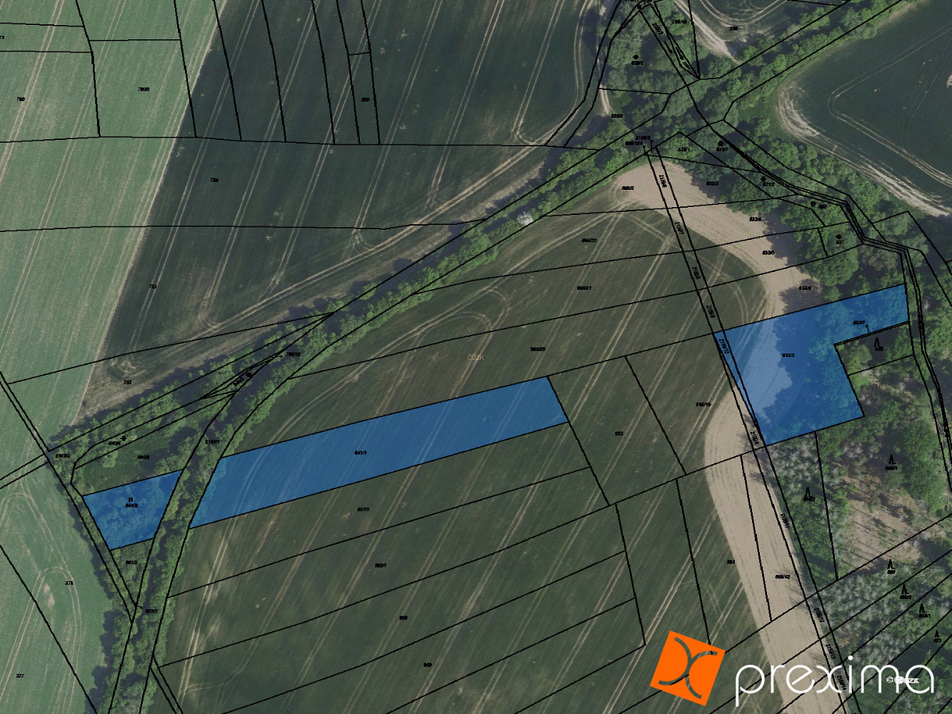 Prodej pole 7 549 m²