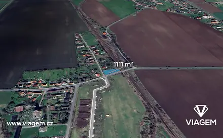 Prodej stavebního pozemku 1 111 m², Dvory, okres Nymburk