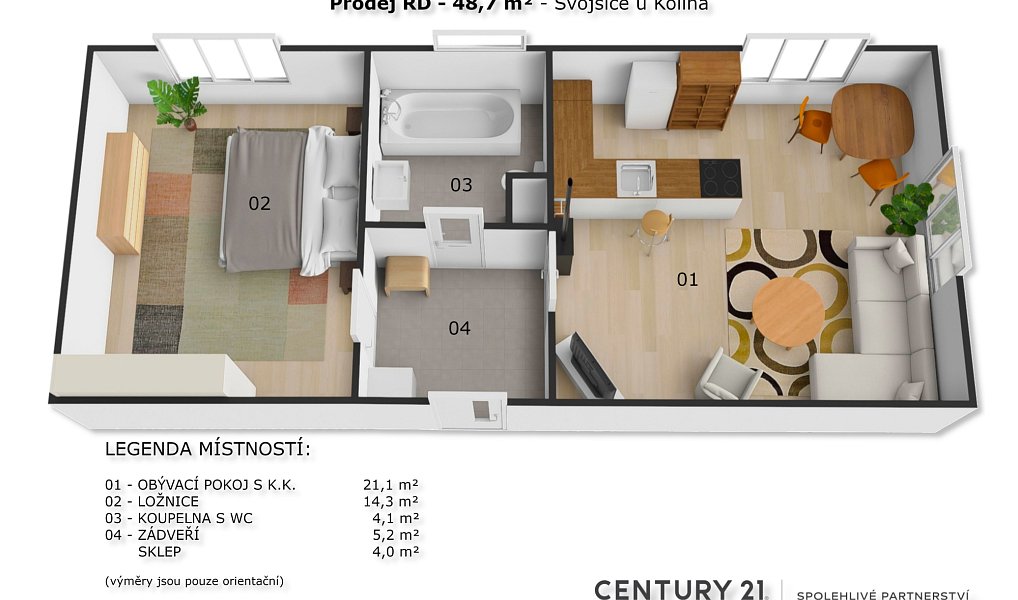 Prodej chaty/chalupy 49 m² s pozemkem 139 m², Svojšice – náhled fotky 3