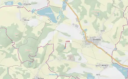 Dražba lesa 1 331 m², Zavlekov