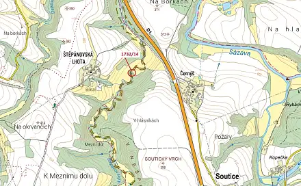 Dražba pozemku 417 m², Soutice