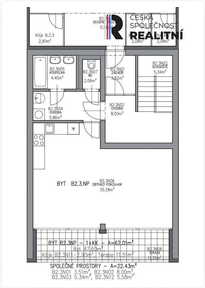 Prodej bytu 1+kk 48 m² – fotografie 3