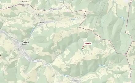 Dražba pozemku 1 928 m², Valašská Bystřice