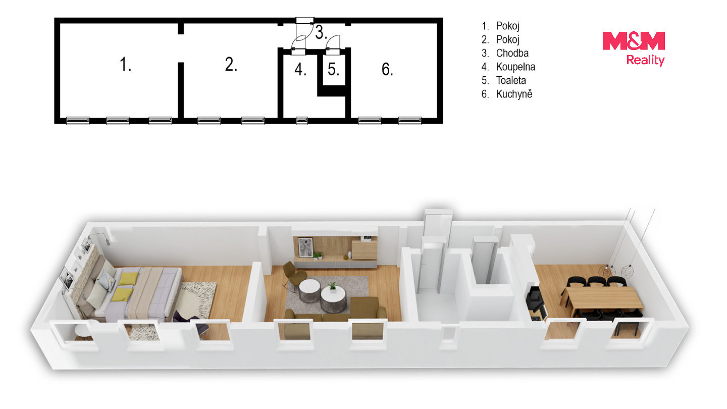 Prodej bytu 2+1 57 m² – fotografie 4