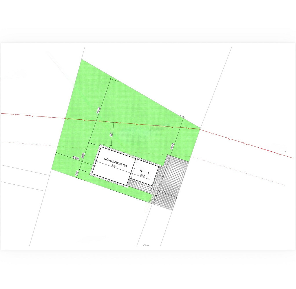 Prodej stavebního pozemku 1 044 m² – pohled 2