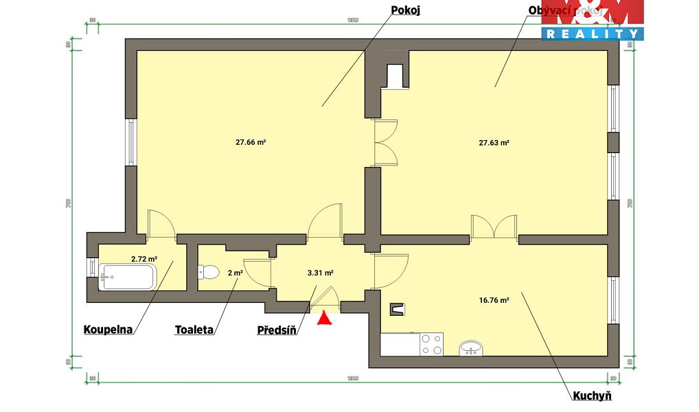 Prodej bytu 2+1 79 m², Cheb – náhled fotky 4