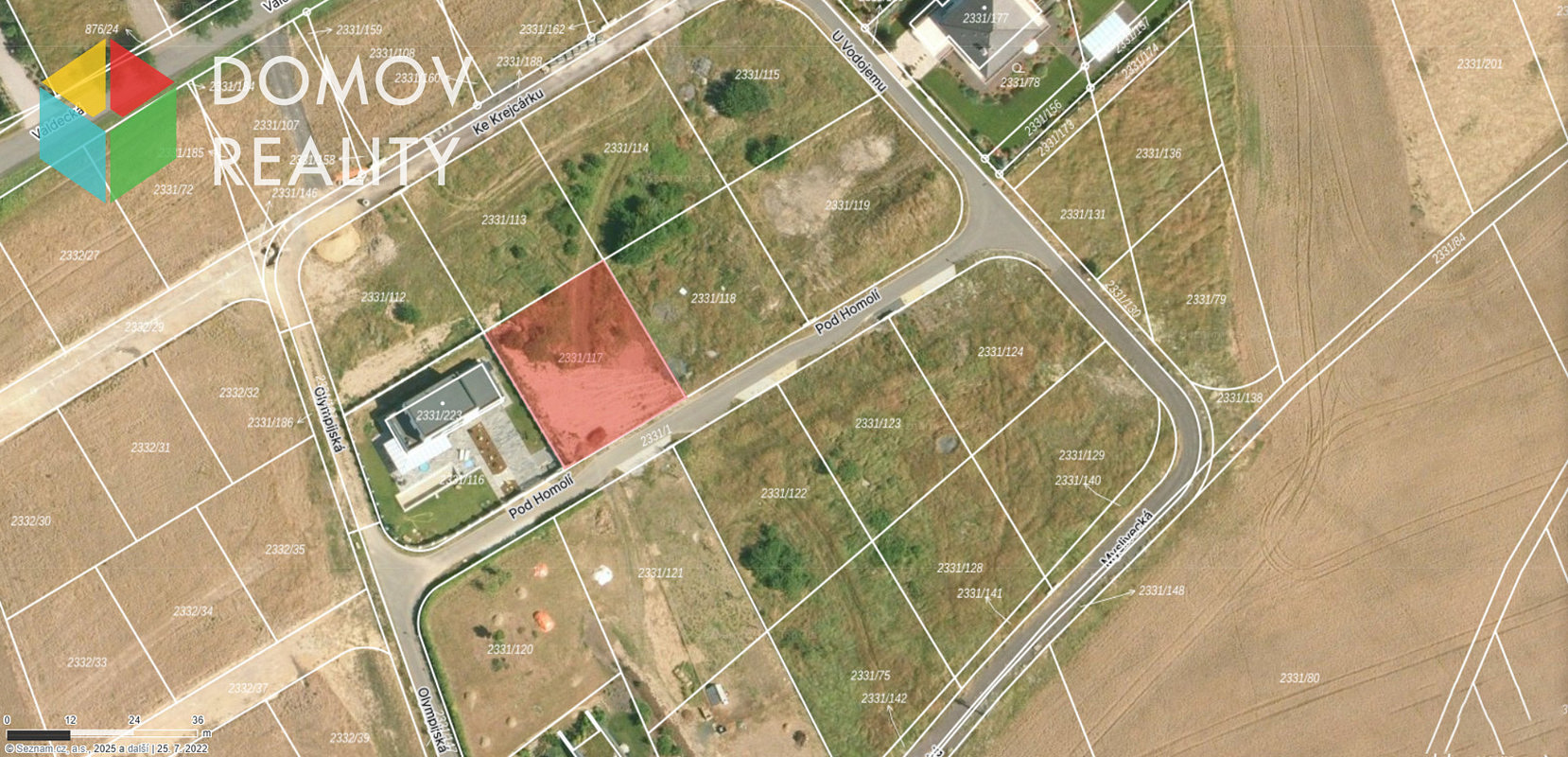 Prodej stavebního pozemku 800 m² – fotografie 3