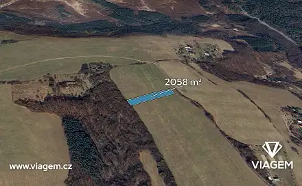Prodej pole 2 058 m², Březůvky, okres Zlín