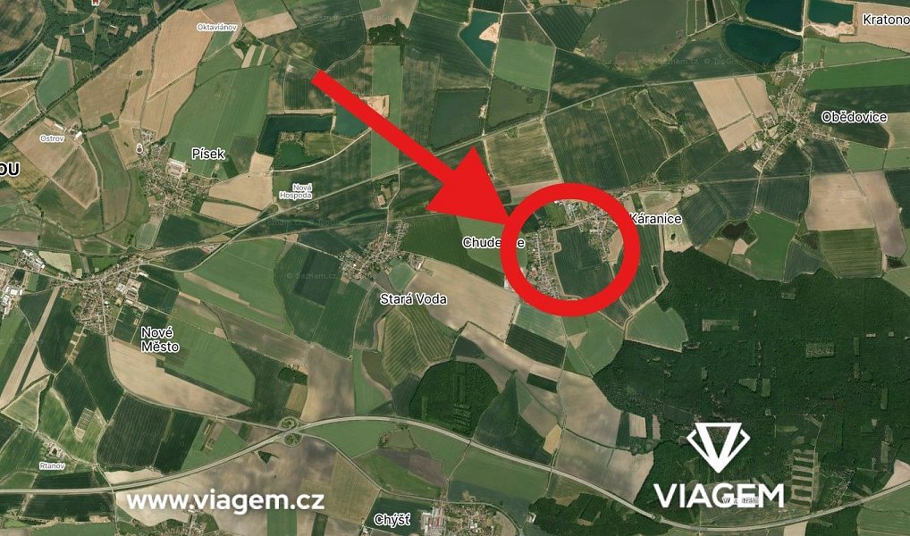 Prodej pole 1 700 m², Chudeřice – náhled fotky 3