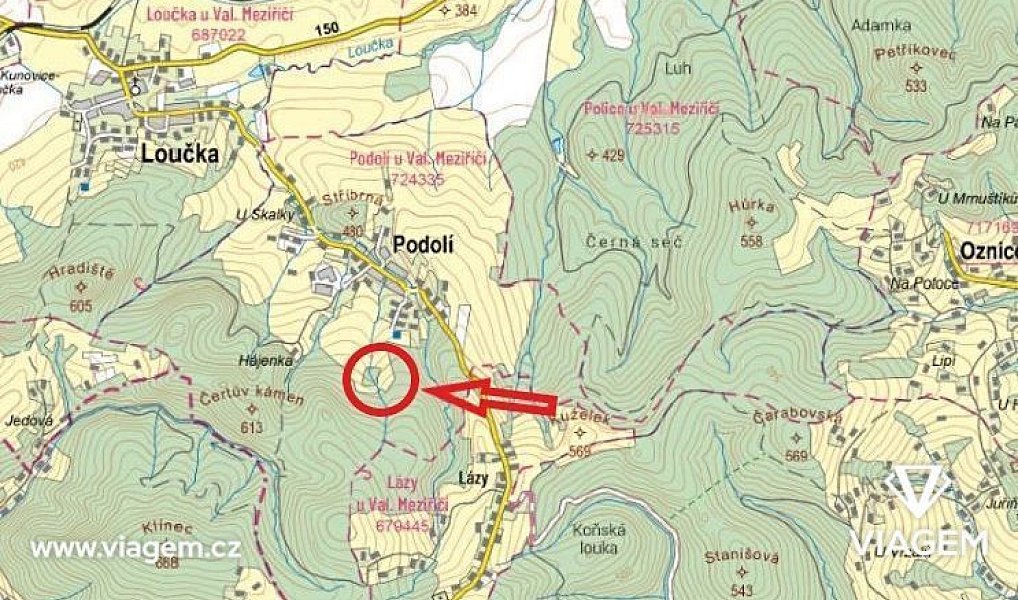 Prodej pole 5 179 m², Podolí – náhled fotky 3