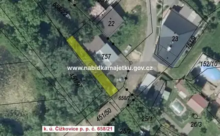 Prodej pozemku 70 m², Čížkovice, okres Litoměřice
