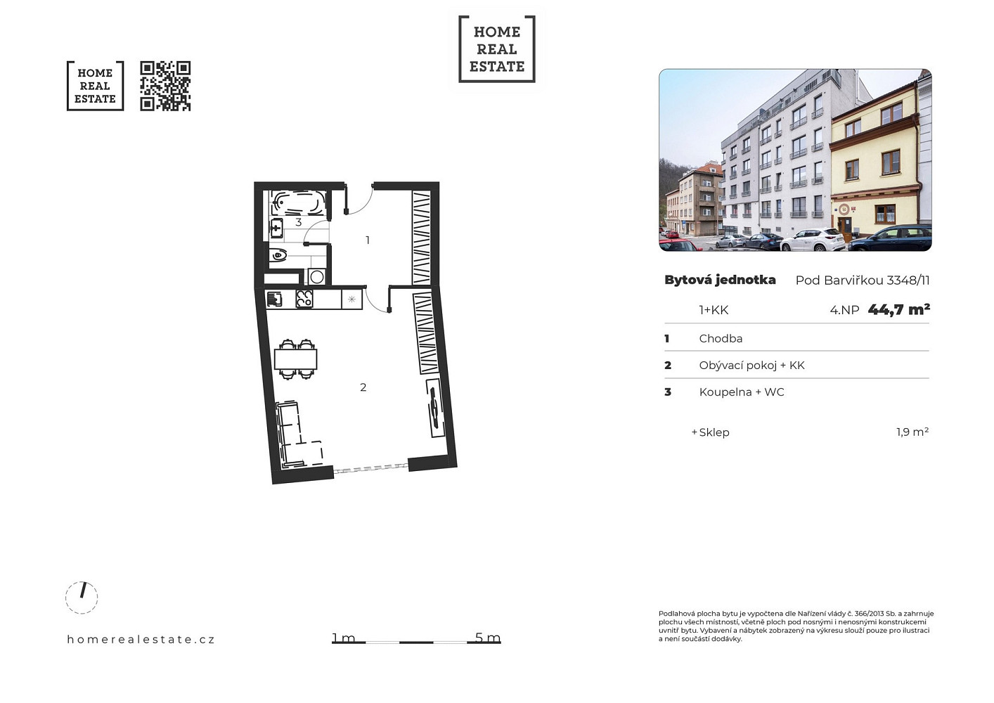 Prodej bytu 1+kk 44 m² — photo 2