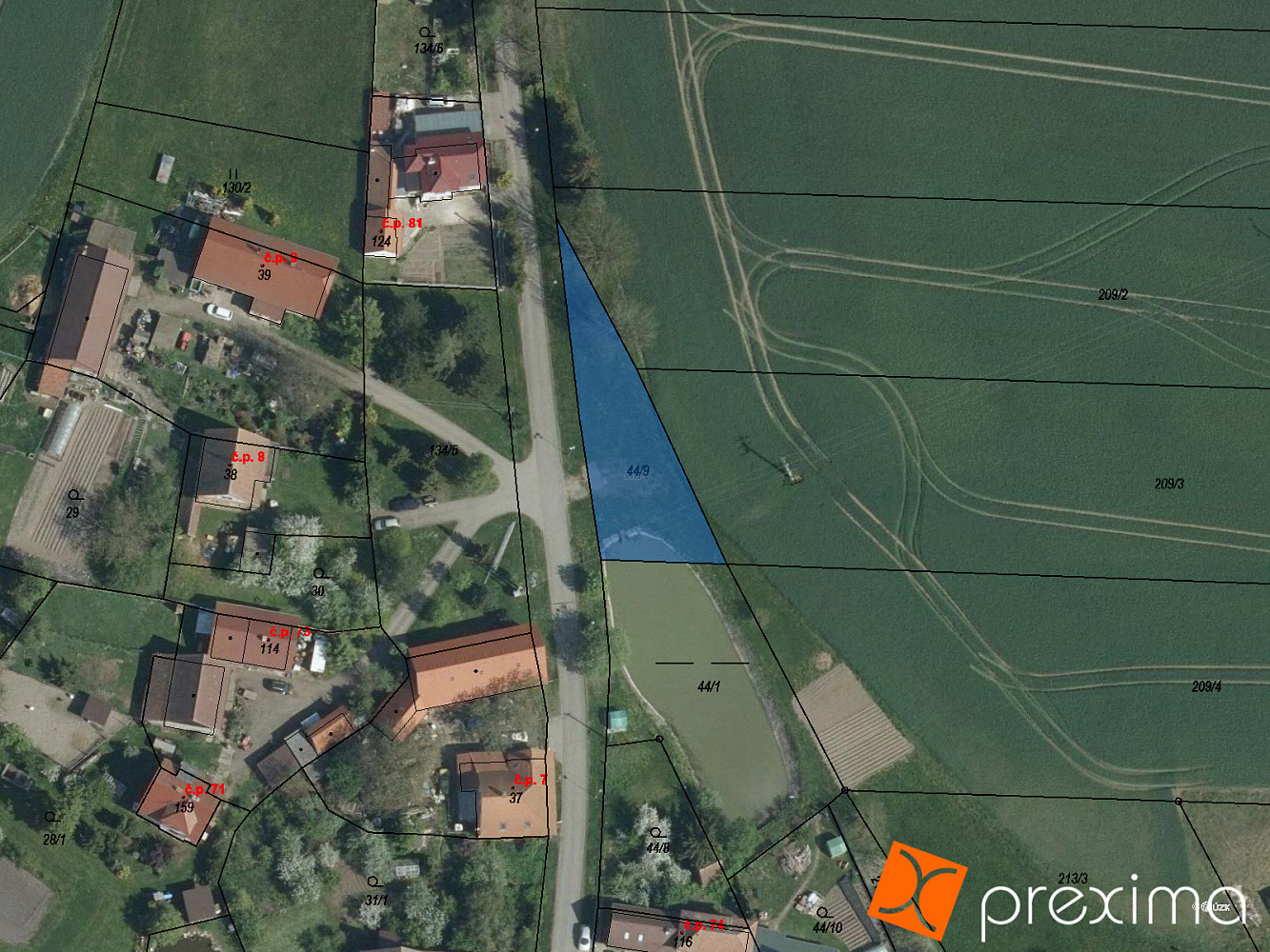 Prodej pozemku 209 m²