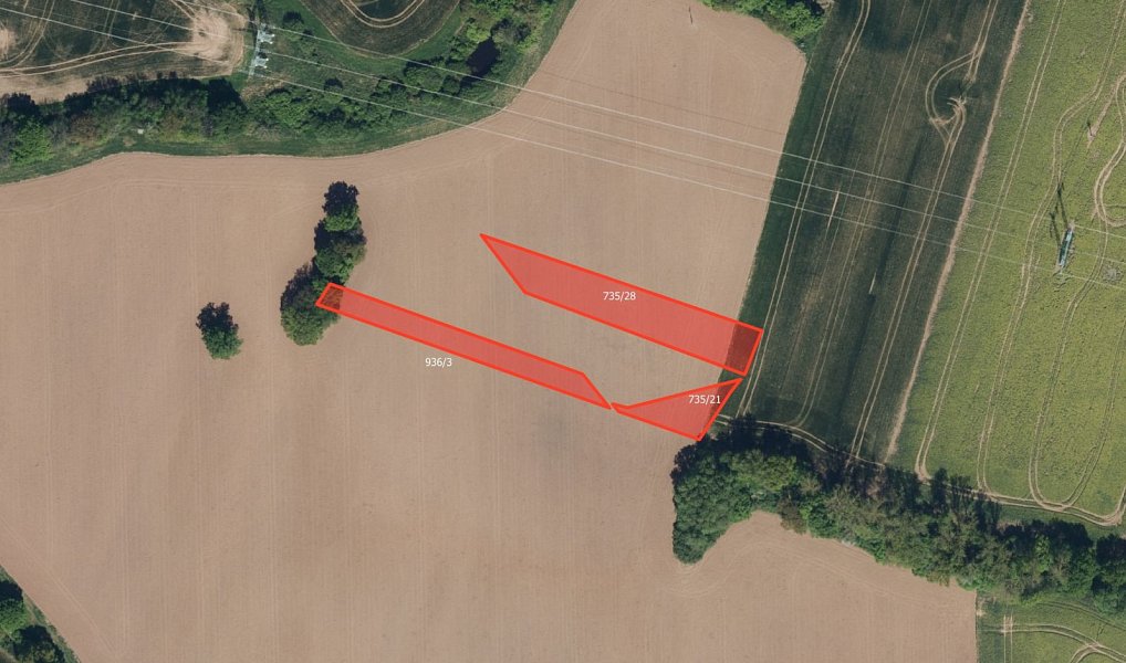 Prodej pole 4 921 m², Trnávka – fotka 1 z 3