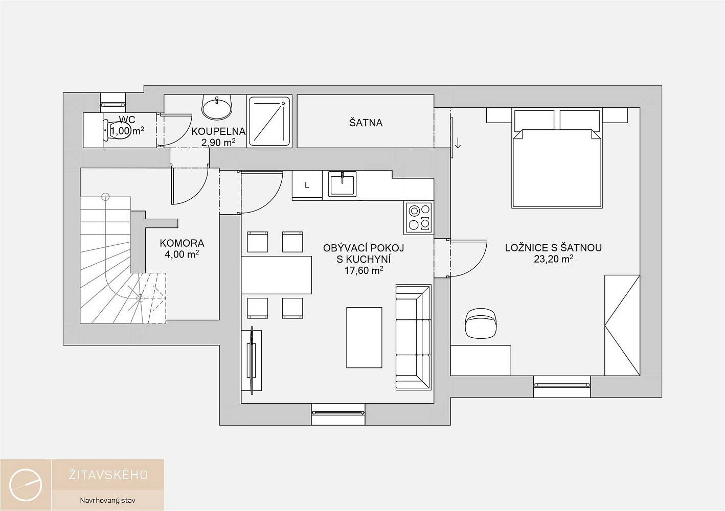 Prodej bytu 2+kk 48 m² – fotografie 4