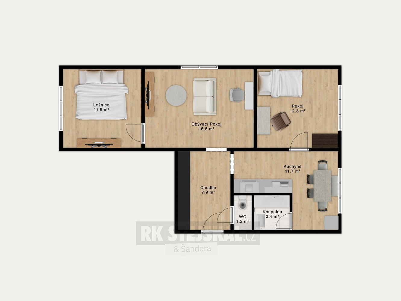 Prodej bytu 3+1 64 m² – fotografie 3