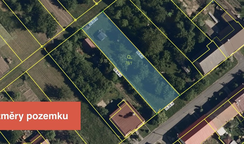 Prodej stavebního pozemku 864 m², Střížovice – náhled fotky 4