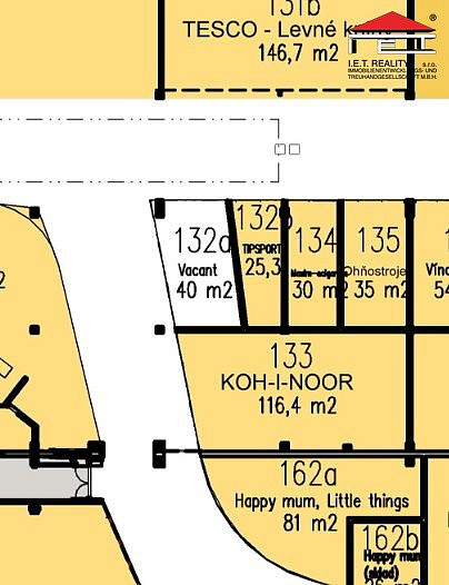 Pronájem obchodních prostor 40 m² – pohled 3